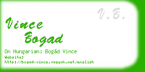 vince bogad business card